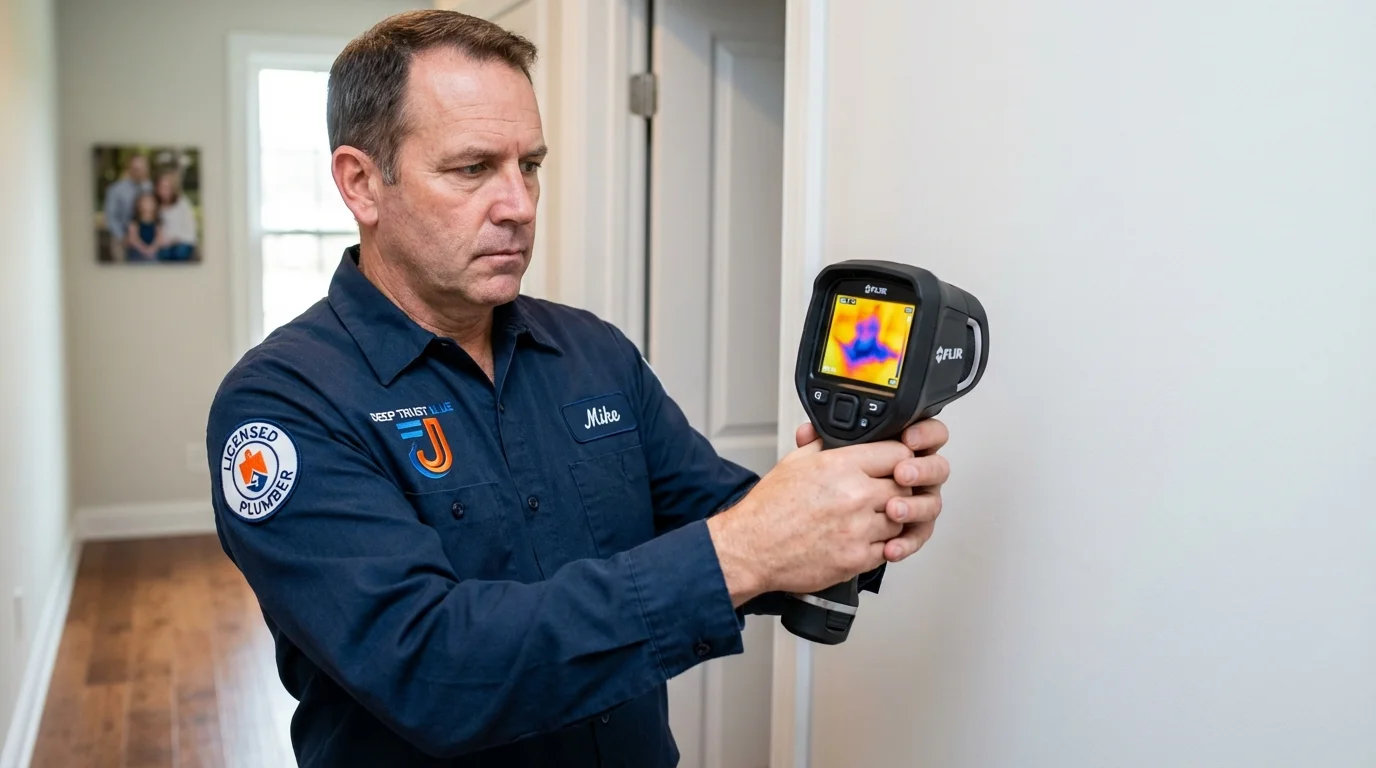 Thermal imaging leak detection by Johns Plumbing LLC in Santa Teresa